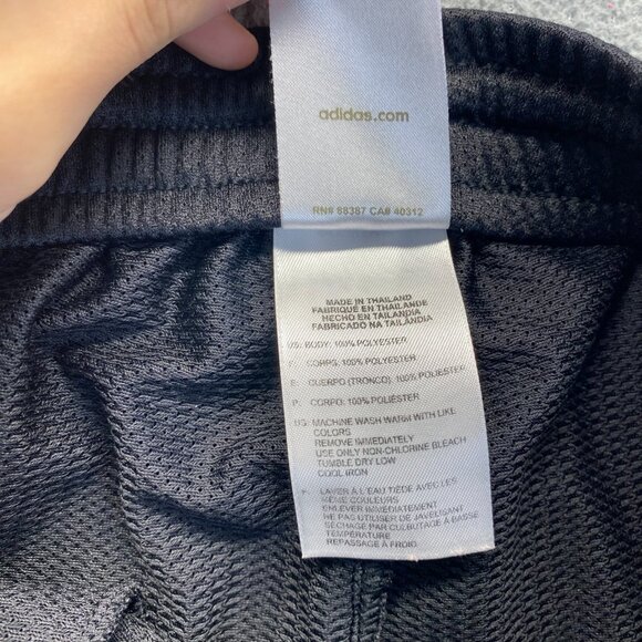 ADIDAS‎ Boys Sweat Pants  Basketball -Black Size Medium,Pockets,Wide Leg,Comfort - Picture 8 of 11